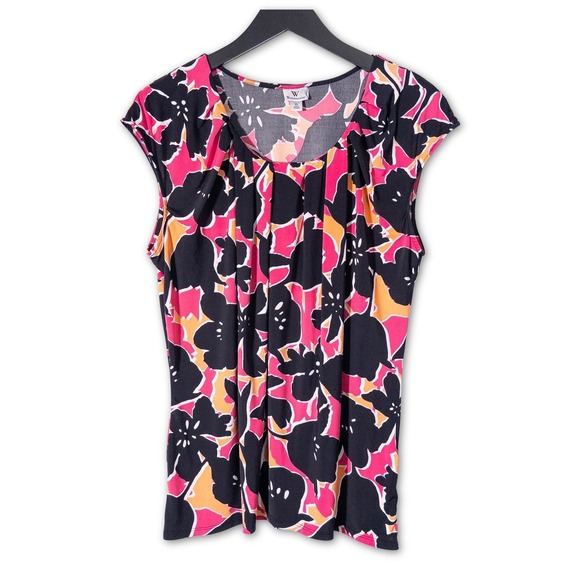Worthington Tops - Worthington Floral Blouse Women XL Career Office Colorful Mod Business Casual